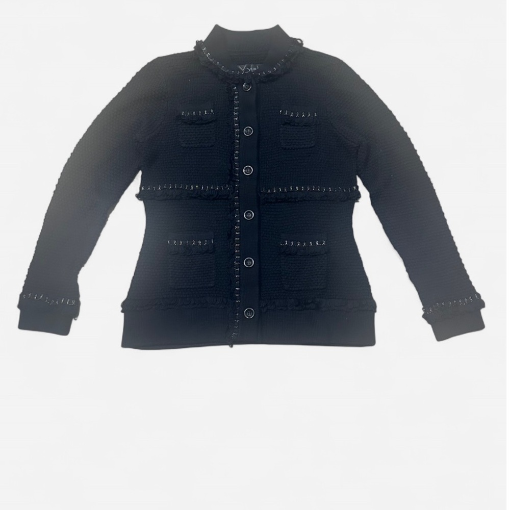 Venue Black Knit Collar sweater M